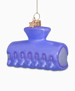 Clearance Kerstbal Haarklem Paars Lifestyle Lifestyle