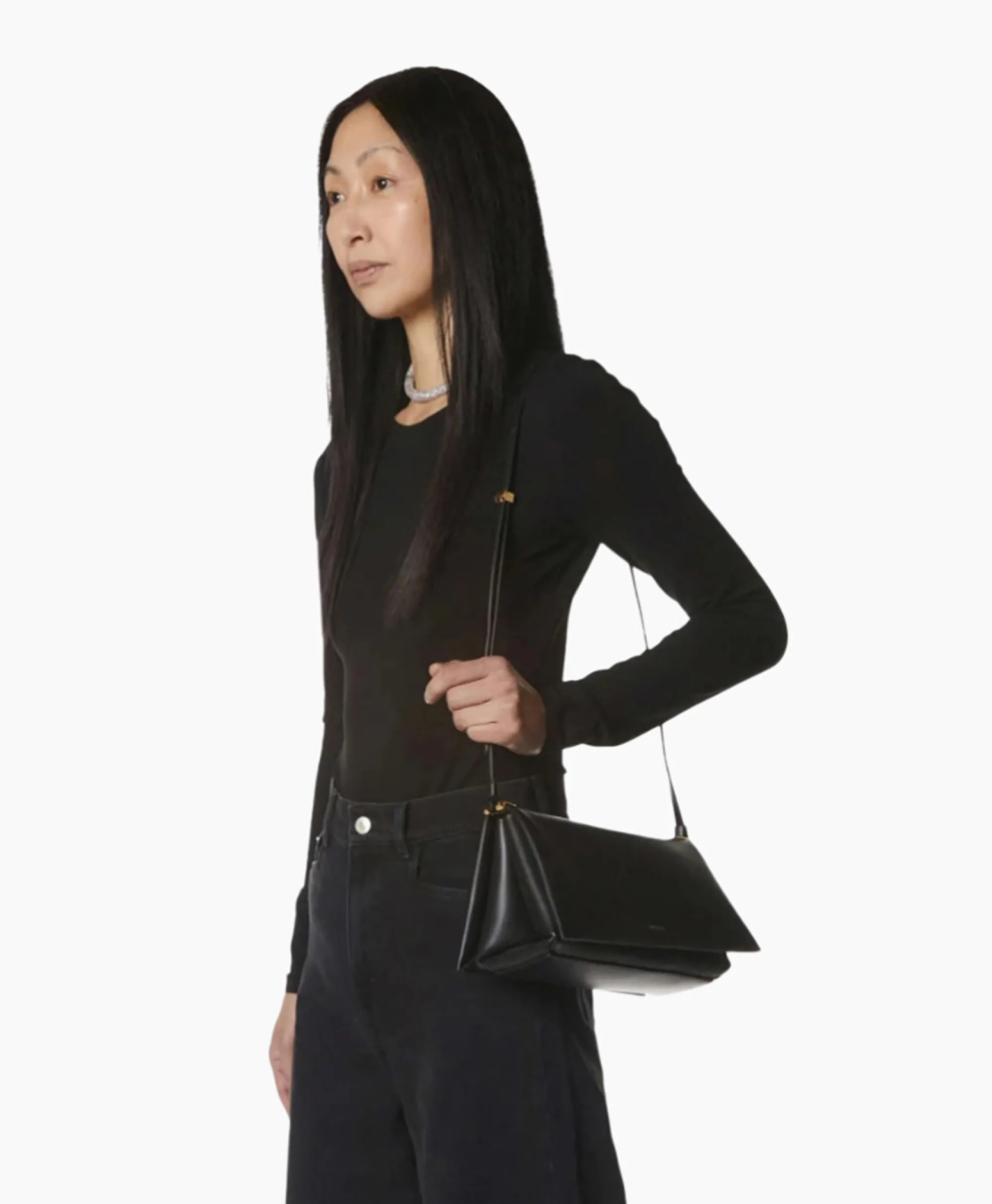 Hot Schouder / Hand Tas Uma Baguette Zwart Dames Tassen