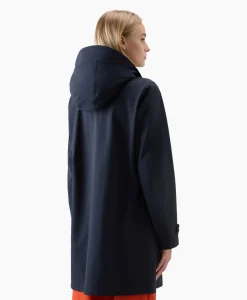 Woolrich Parka High Tech Bonded Donker Blauw*Dames Jassen