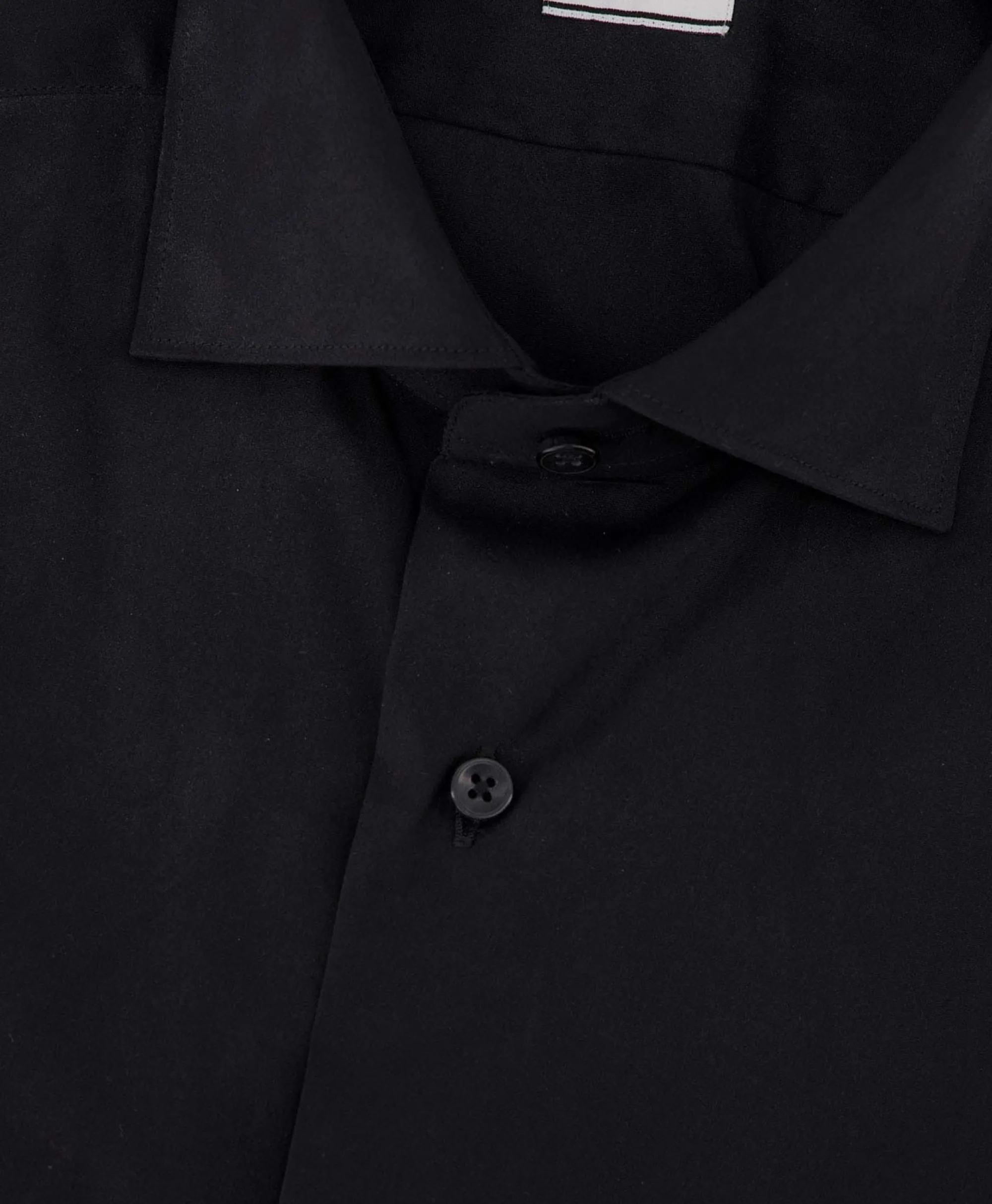 Hot Tailor Fit Shirt Zwart Heren Overhemden