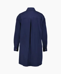 Hot Mini Jurk Keegan Twill Blauw Dames Bruiloftskleding