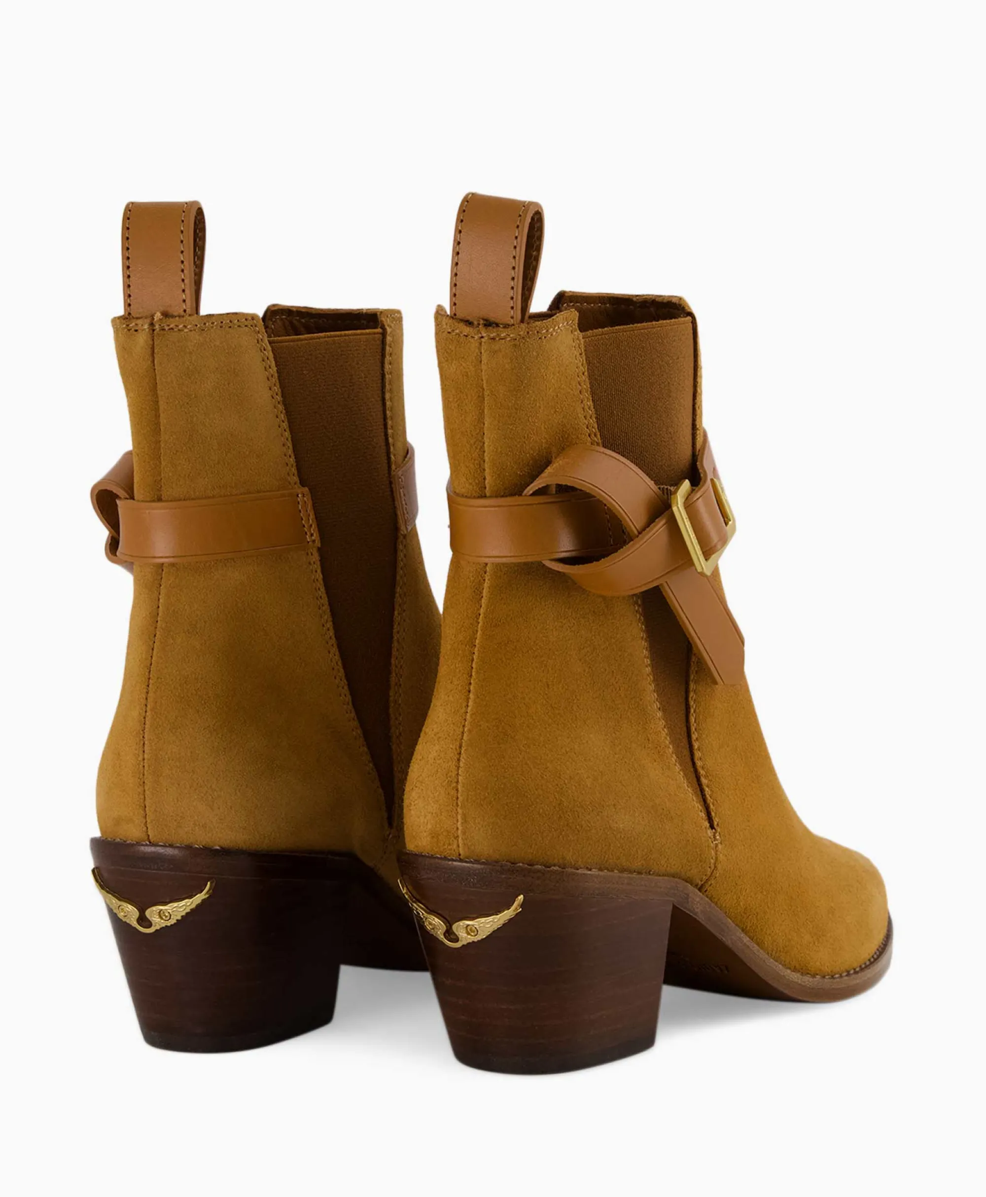 Clearance Zadig & Voltaire Enkellaars Tyler Cecilia Suede Bruin Dames Laarzen