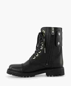 Discount Zadig & Voltaire Enkellaars Joe Smooth Cowskin + Side Prin Zwart Dames Laarzen