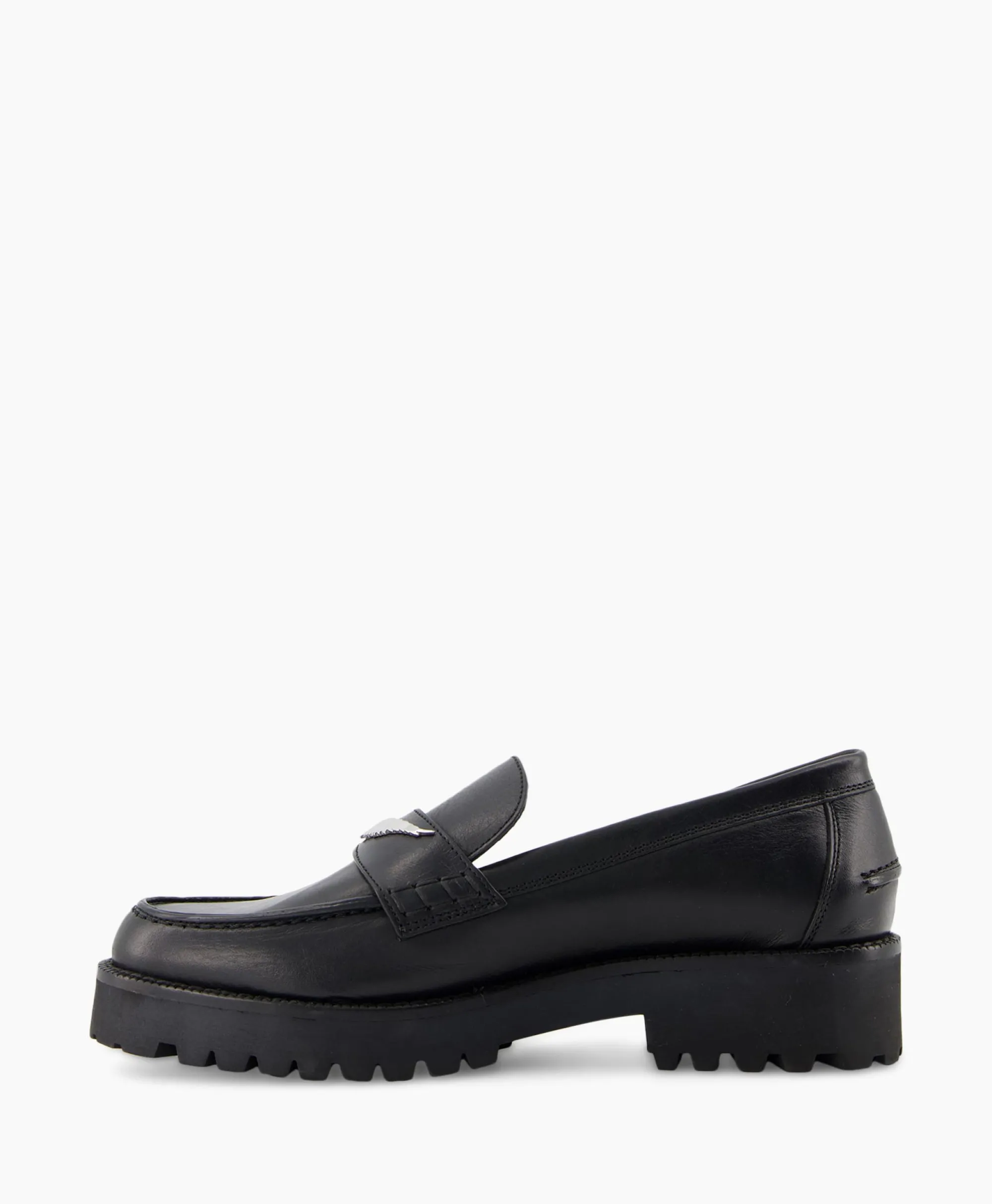Clearance Zadig & Voltaire Loafer Joecassin Semy Shiny Calfskin Zwart Dames Instappers