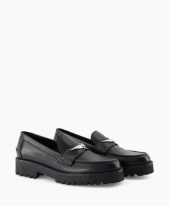 Clearance Zadig & Voltaire Loafer Joecassin Semy Shiny Calfskin Zwart Dames Instappers
