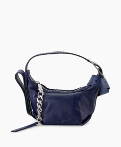 Outlet Zadig & Voltaire Schouder / Hand Tas Le Cecilia Xs Leather With Veg Donker Blauw Dames Tassen