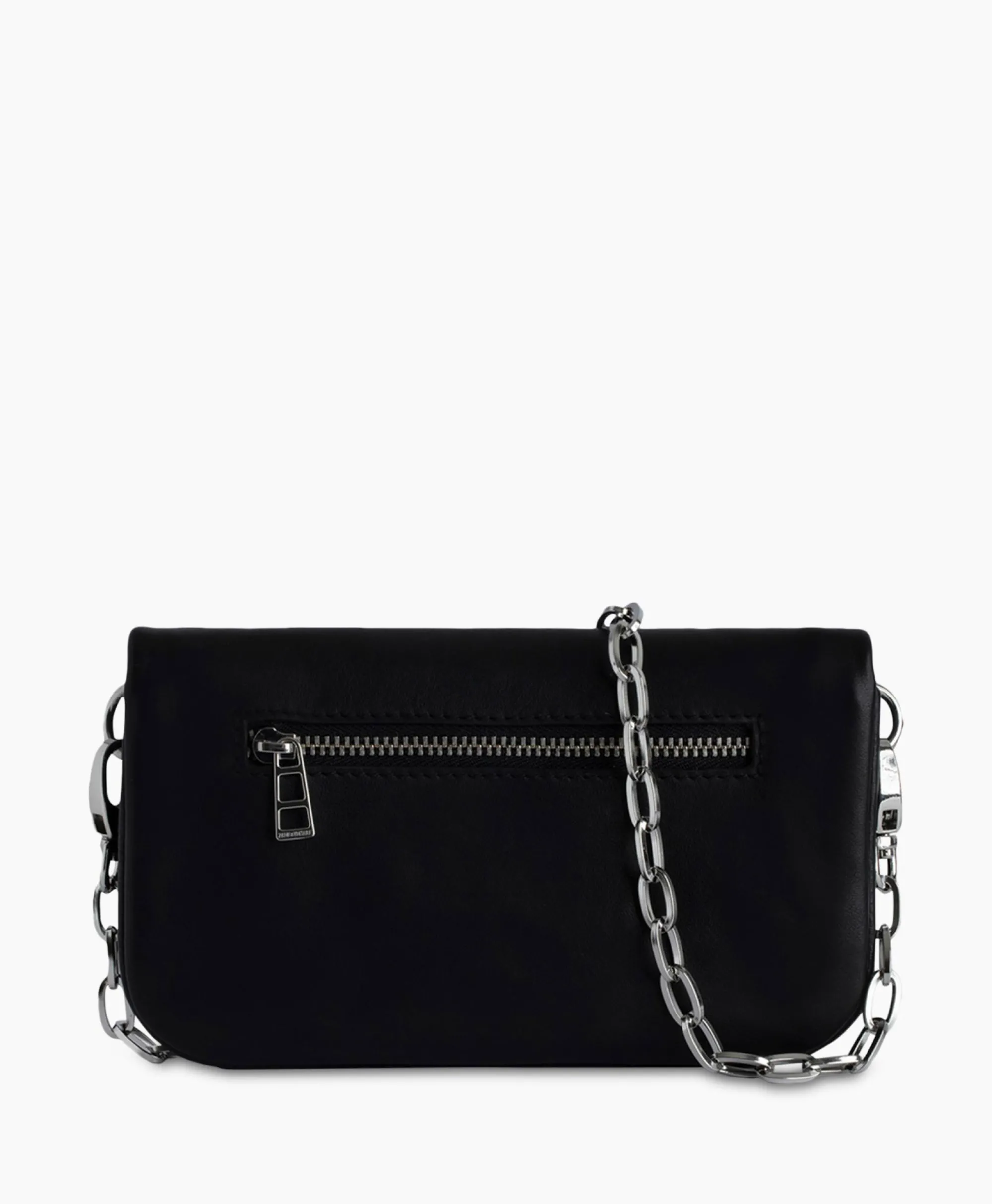 Online Zadig & Voltaire Schouder / Hand Tas Rock Eternal Smooth Calfskin Zwart Dames Tassen