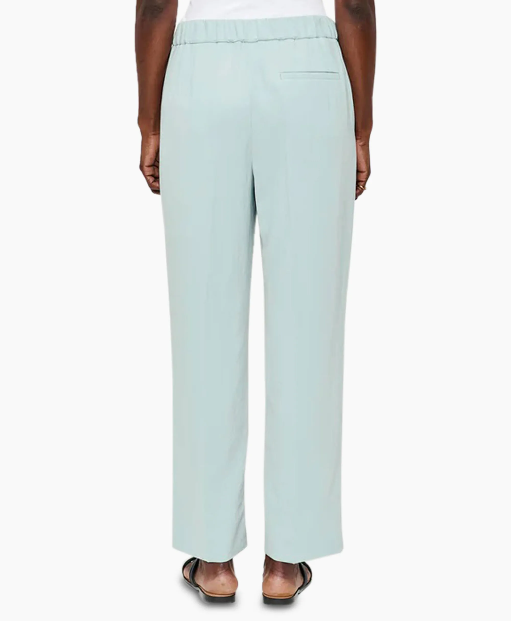 Clearance Chino Japanese Crepe Relaxed Licht Groen Dames Broeken