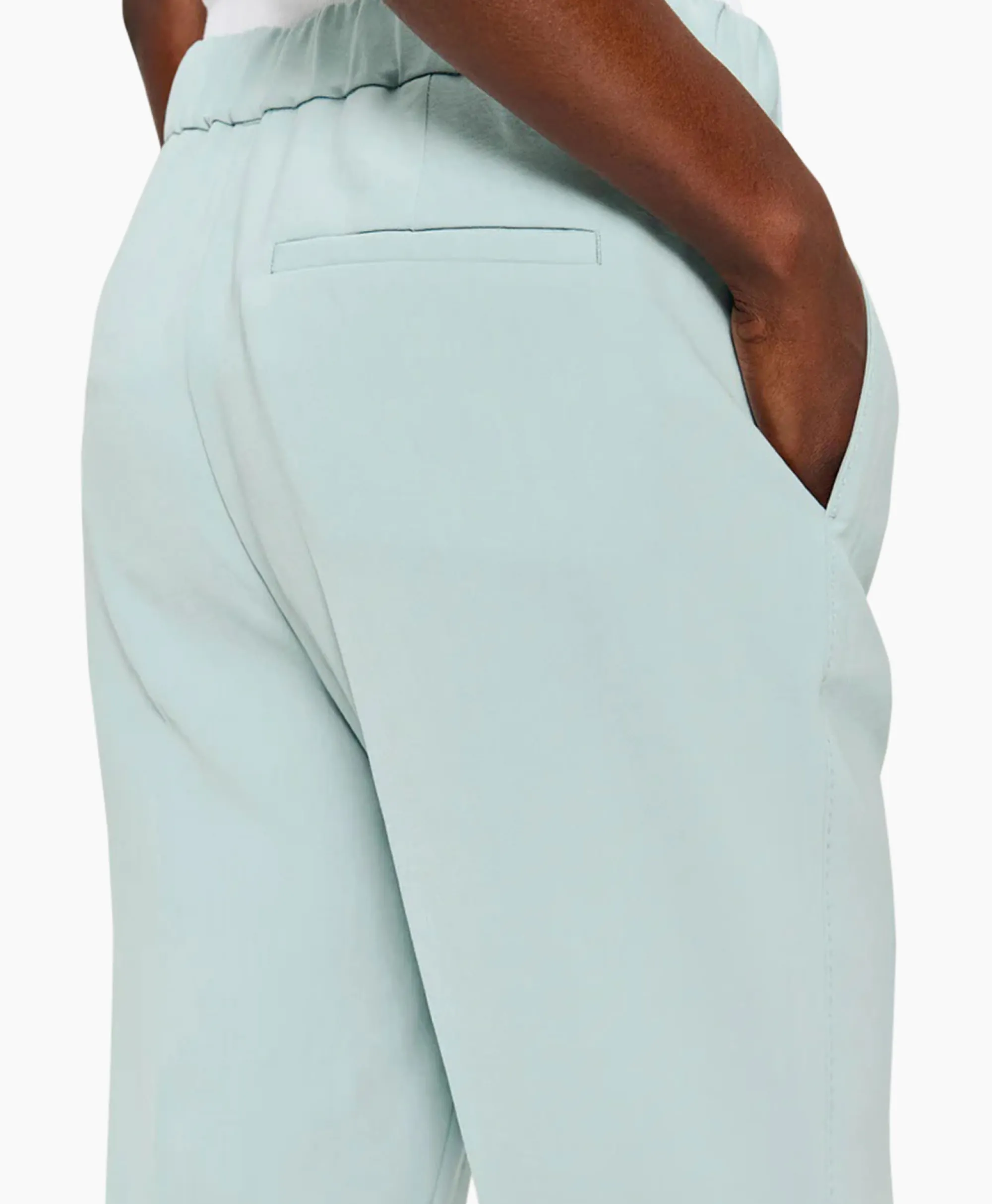 Clearance Chino Japanese Crepe Relaxed Licht Groen Dames Broeken
