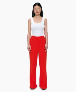 Best Pantalon Techno Silk Rood Dames Broeken