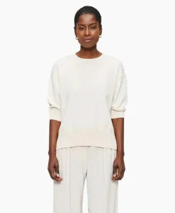 Discount Top Relaxed Short Sleeve Off White Dames T-Shirts & Tops