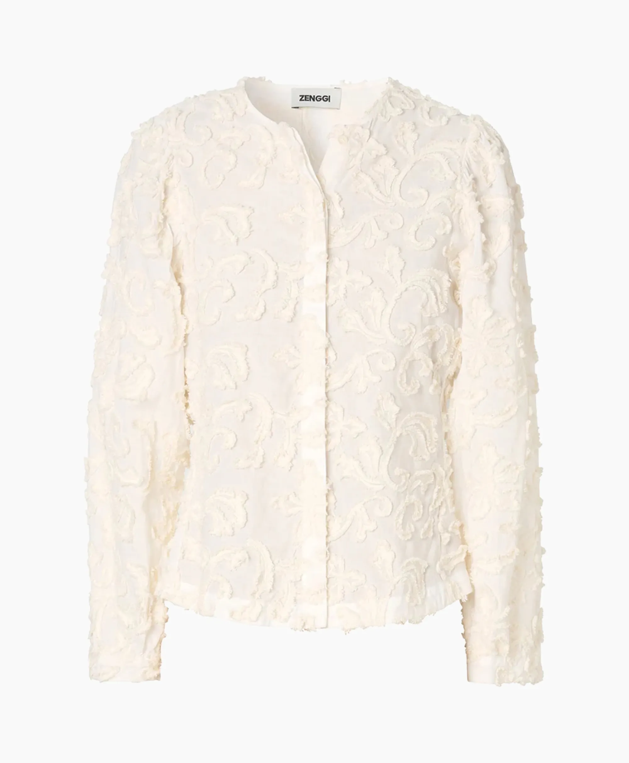 Tuniek Embroidered Off White Dames Tunieken